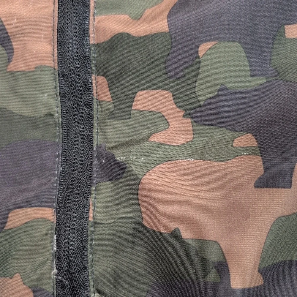 Matix Jacket Mens M Green Camo‎ Hood Windbreaker Zip Up Hunting Pockets Casual